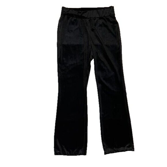 Melissa Paige Pants XS Black Velvet Pull-On Straight Leg Dressy Holiday Glam* - Picture 2 of 8
